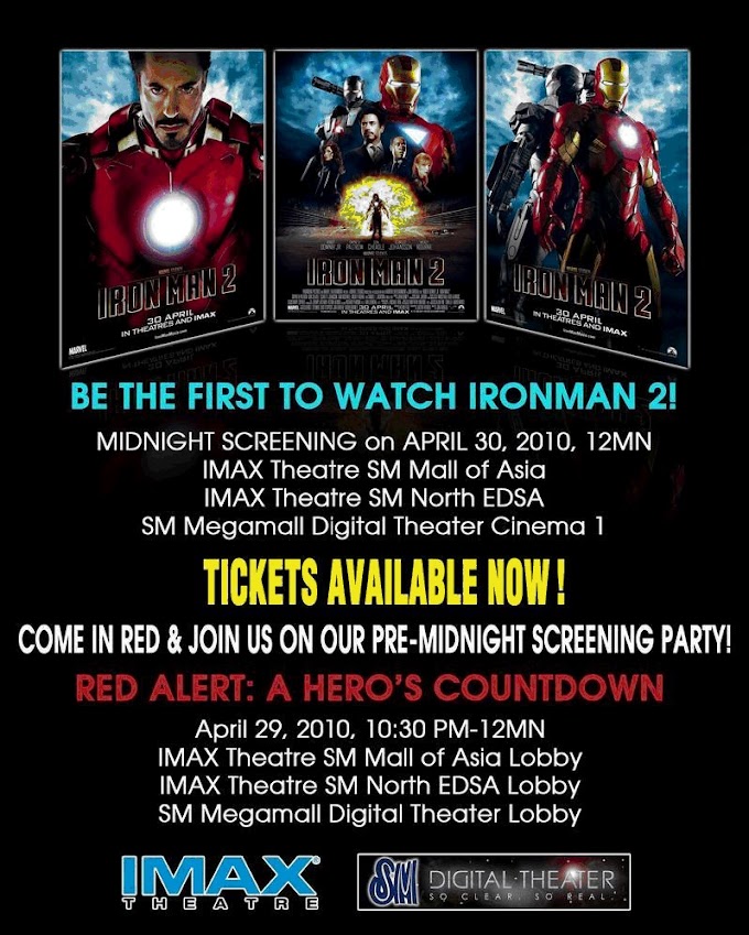 Iron Man 2 - midnight screening at midnight of April 30 and IRON MAN 2 PARTY!
