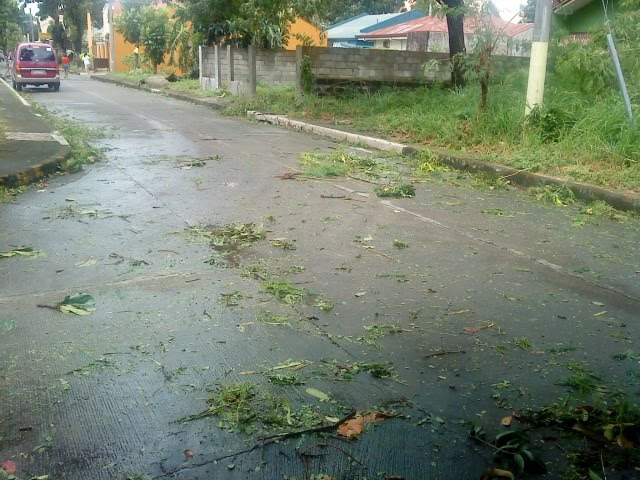 Aftermath of typhoon santi