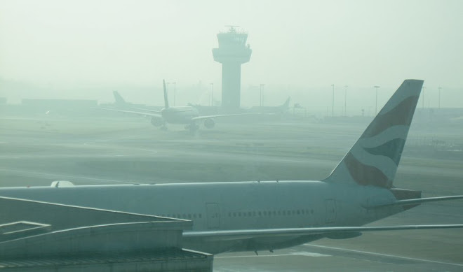 Fog over Gatwick.