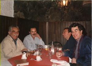 GARCIA MARQUEZ, FERNANDO HERRERA, WILLIAM OSPINA Y EDUARDO GARCIA AGUILAR EN COYOACAN