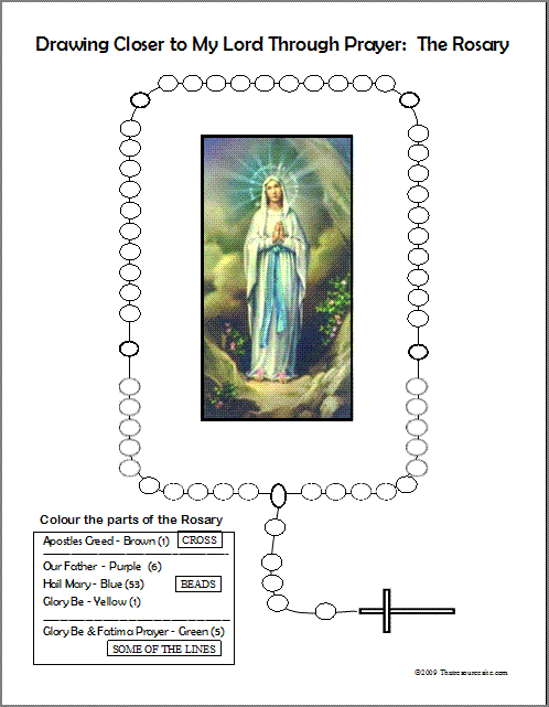 That Resource Site: May 10 - The Rosary Worksheet