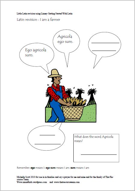 That Resource Site: Some Little Latin Lesson Worksheets