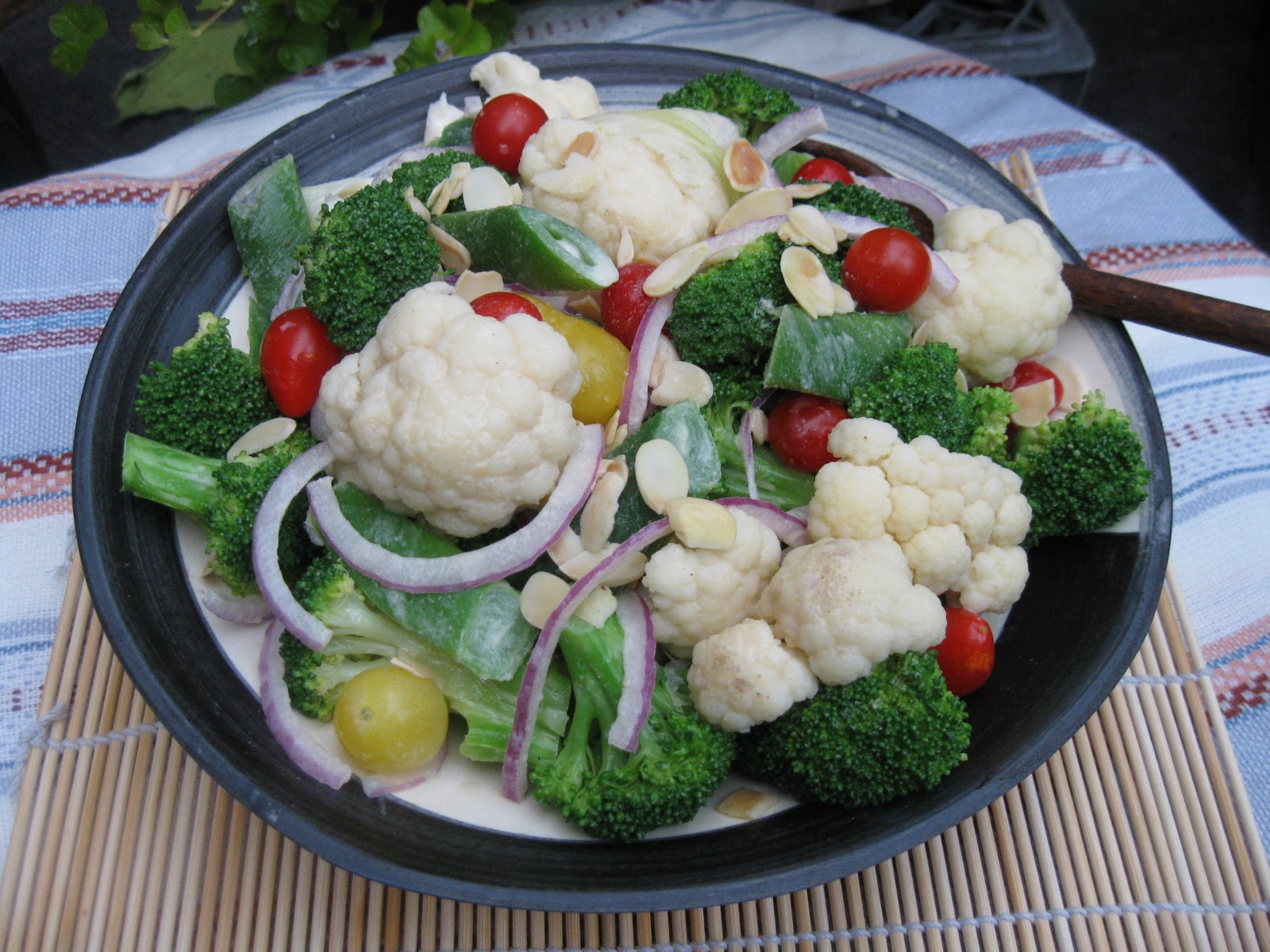 Dandelion Vegan Blog Broccoli, Cauliflower, & Runner Bean Salad (with Versatility and an Award!)