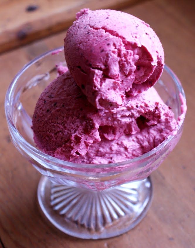 lightly enchanted Blackcurrant ice cream
