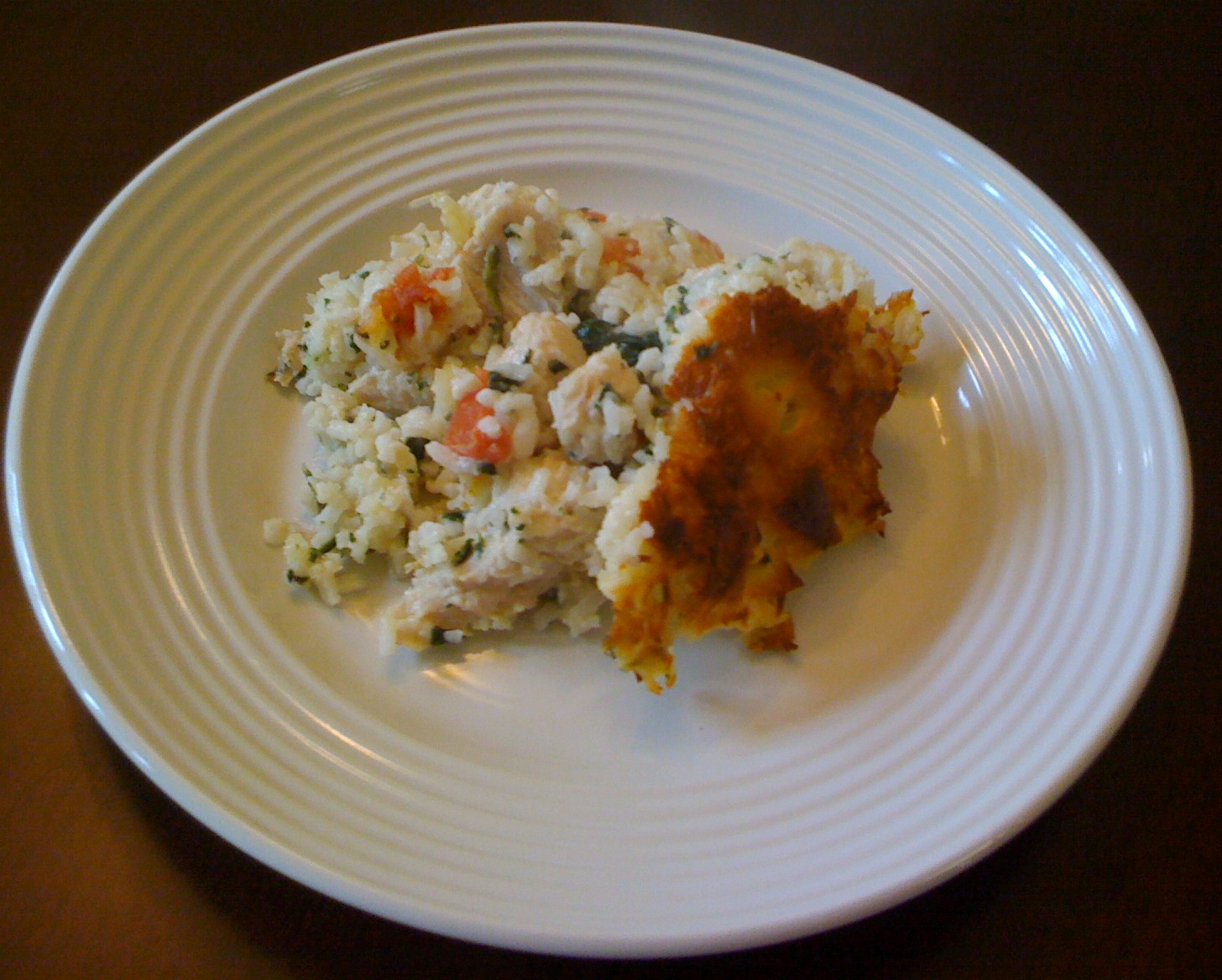 The Persnickety Picnic Spinach Tomato Chicken Rice Casserole