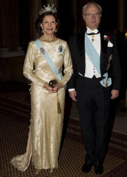 la pareja real Carlos Gustavo y Silvia recibieron en el Palacio Real a los laureados del Nobel