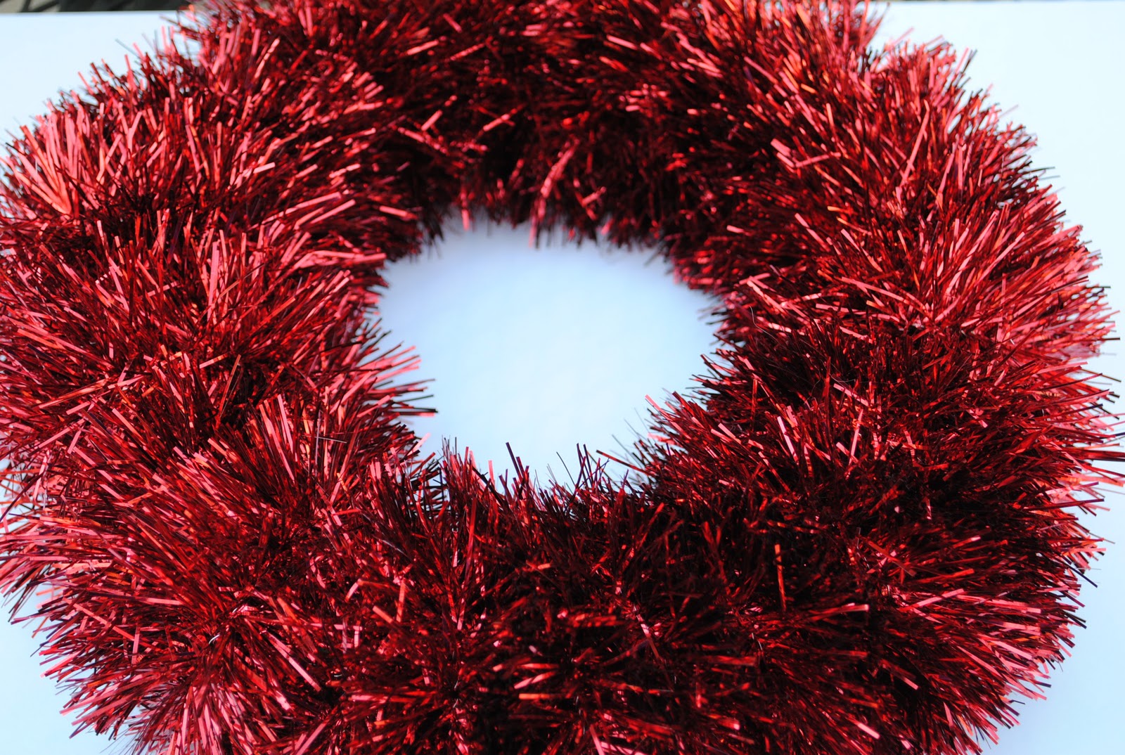 Serenity Now Valentine's Tinsel Heart Wreath