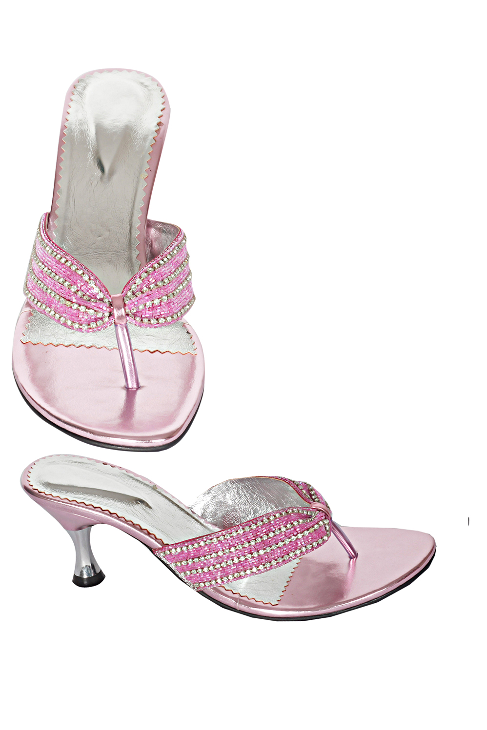 bridal foot wear: Beautiful pink sandal