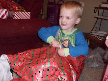 Jack tearing open a present.