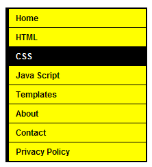 Coloured CSS Vertical Menu For Blogger/Website