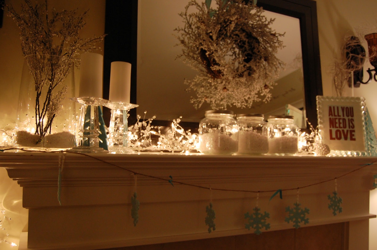 Winter Wonderland Christmas Mantel