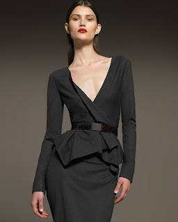 Wearable Trends: Donna Karan Belted Cascade Jacket & Drape Back Pencil ...