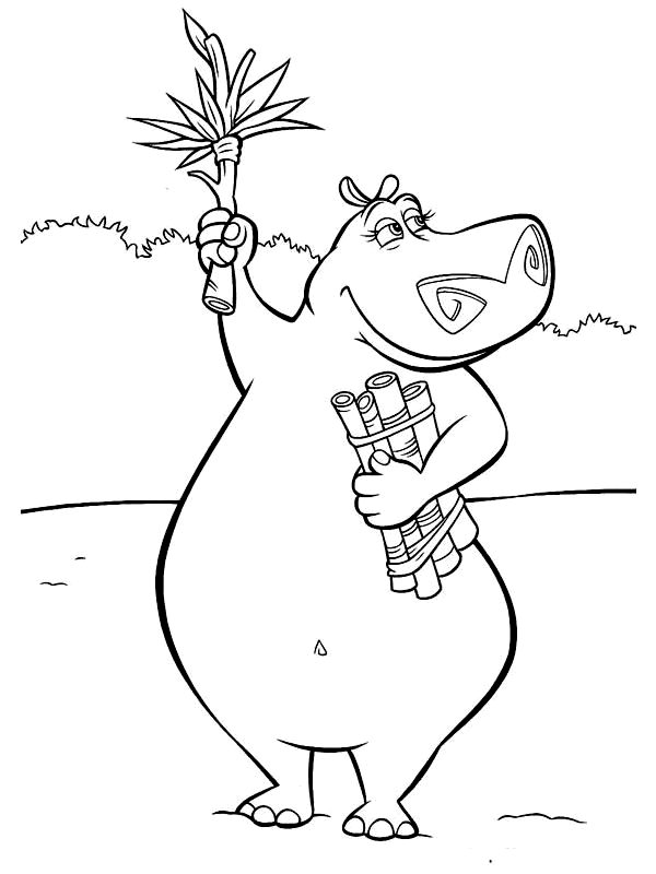 >Colorear a Gloria de Madagascar