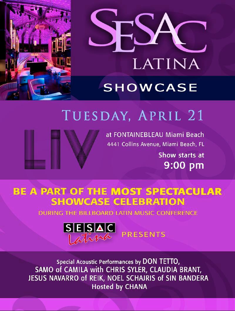 Leadership Portfolio Leadership Activity SESAC Latina Showcase & Awards