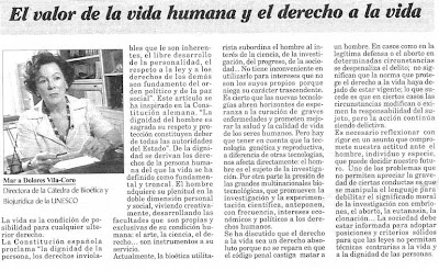 Defendiendo la vida Ha fallecido la Dra María Dolores VilaCoro