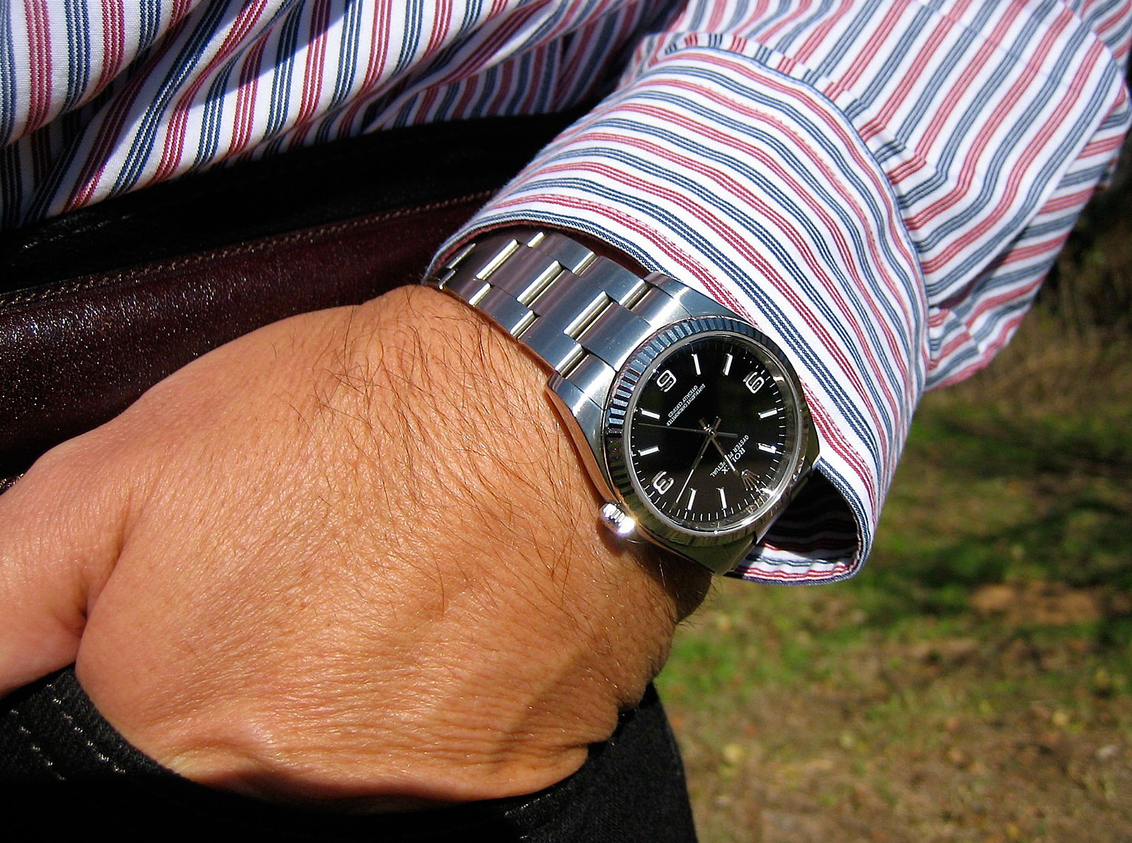 rolex oyster perpetual 36 on wrist