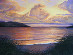 pastel soft pastels oil paintings sunset deborah drawing landscape painting easy artists chalk keeffe ireland beginners artwork irish paint simple