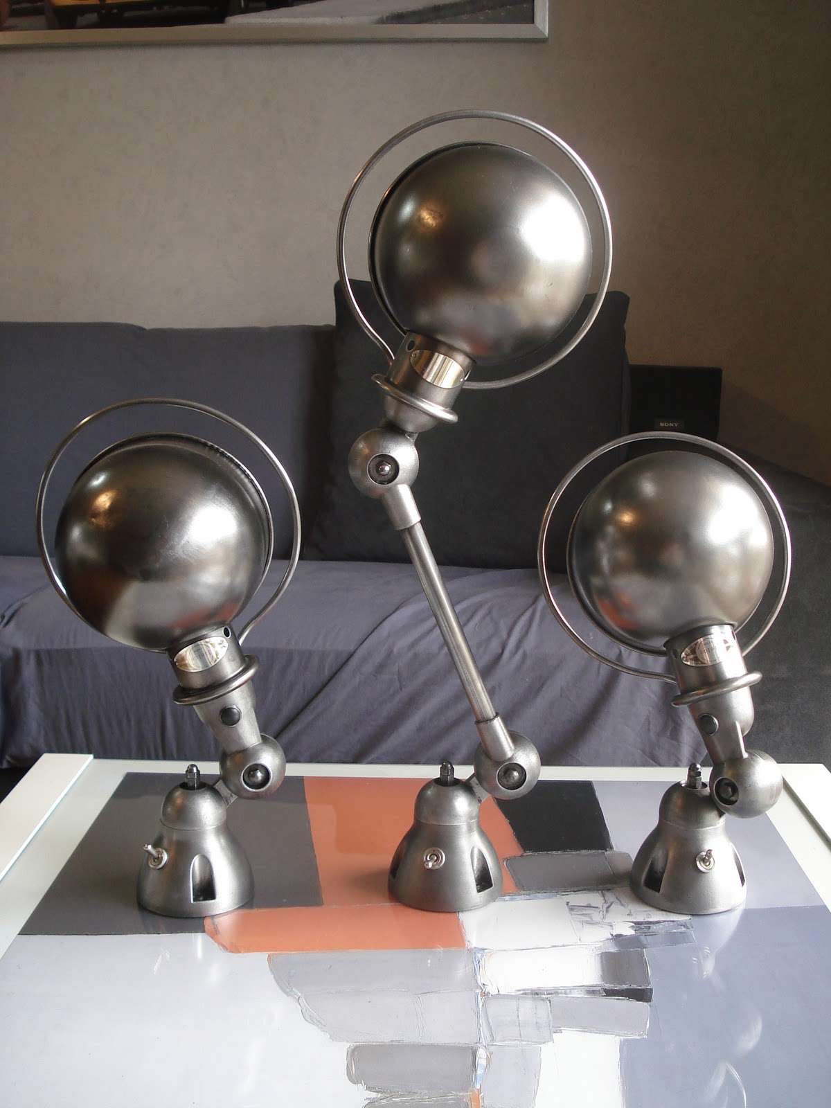 Lampe De Table Jieldé – Blanc, Vintage, état D'occasion