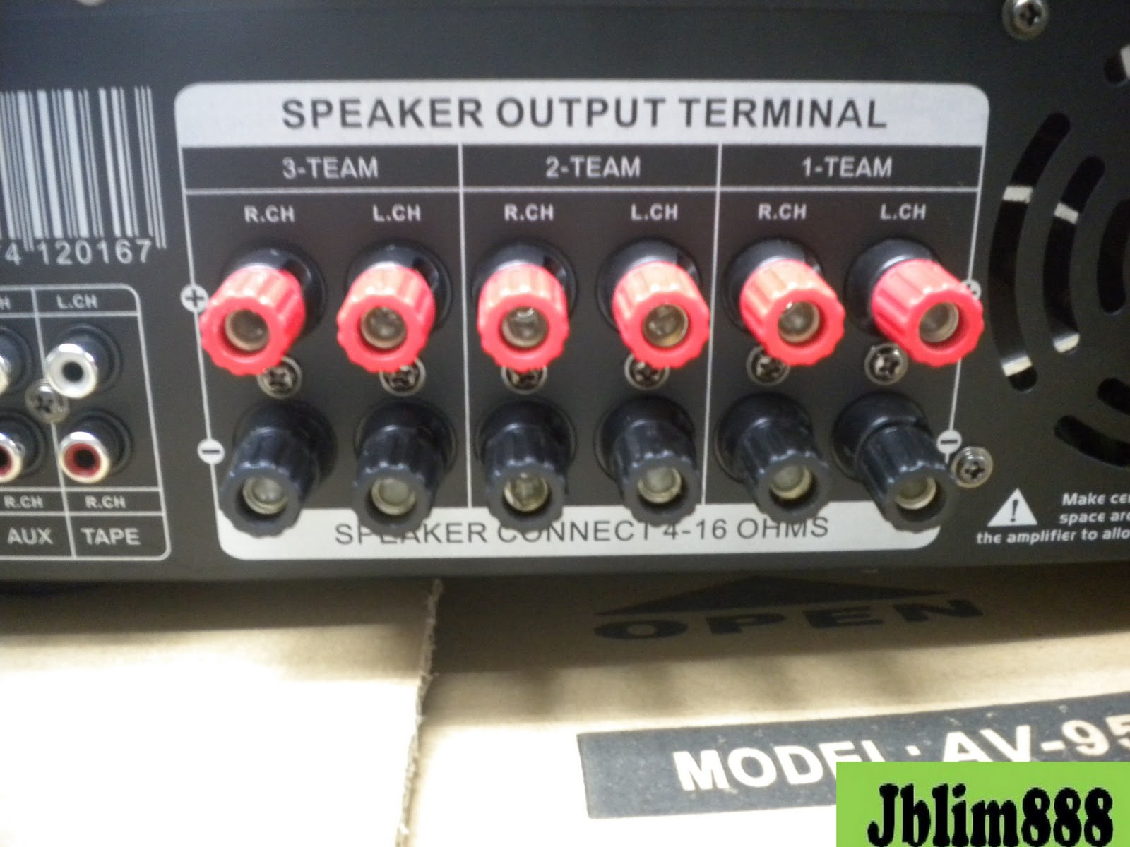 Swiftlets Talk JBLIM888 AMPLIFIER SPEAKER OUTPUT