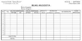 Contoh daftar isi tanpa halaman Contoh Format Buku Daftar Anggota Koperasi - Ruang Sekolah