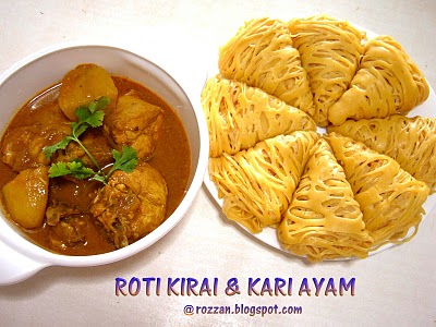 Racial Harmony Food Blog: Roti Kirai/Jala With Chicken Curry