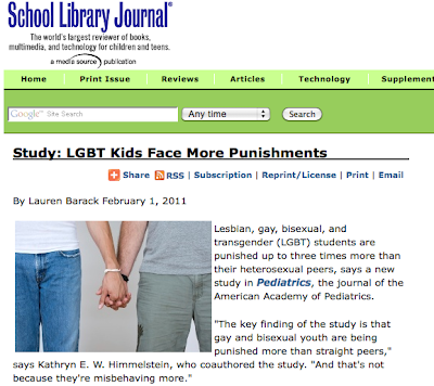 Reported in School Library Journal this week is a new study from Pediatrics