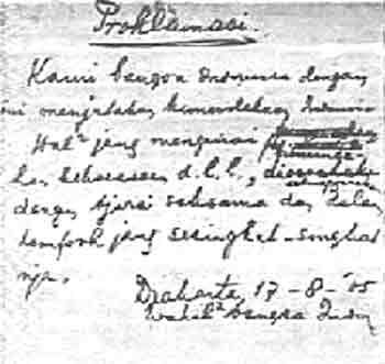 creamybunnyboo: Teks Proklamasi Kemerdekaan INDONESIA