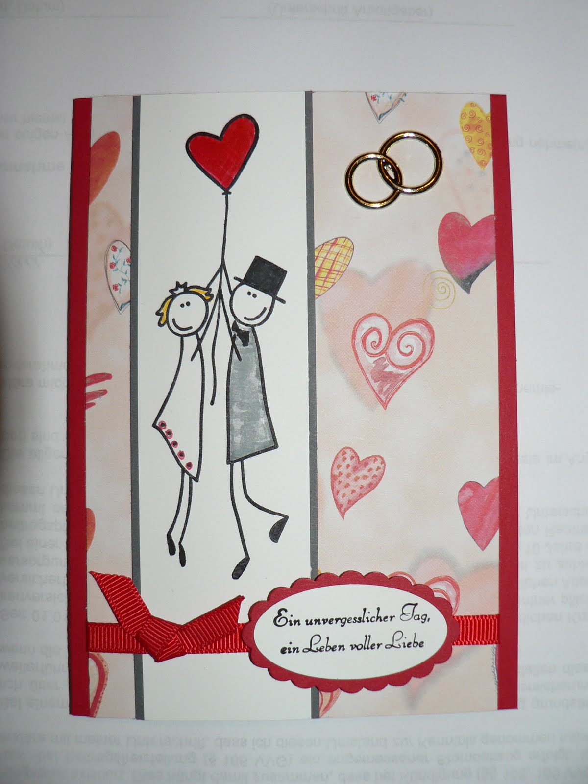 Ursula`s Stempeltreff: Die Hochzeitskarte in der Farbe der Liebe,