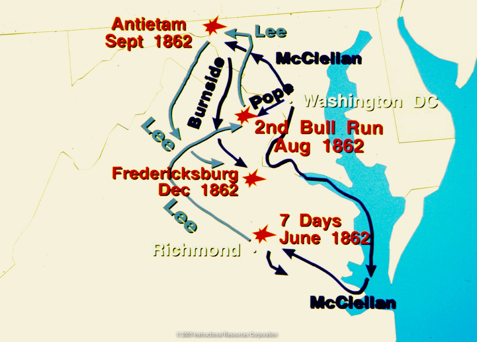civil war battlefield tour map