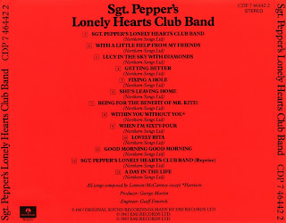 caratulas de Sgt. Pepper's Lonely Hearts Club Band back sleeve, Beatles cd covers, portada, arte de disco, tapa, pochette, hoesjes, copertine, videoclips, letras de canciones, fotos, biografia, discografia, comentarios, enlaces, melodías para movil