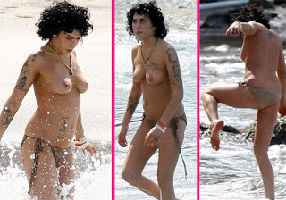 Amy Winehouse fotografiada en Topless en la isla de Santa Lucia