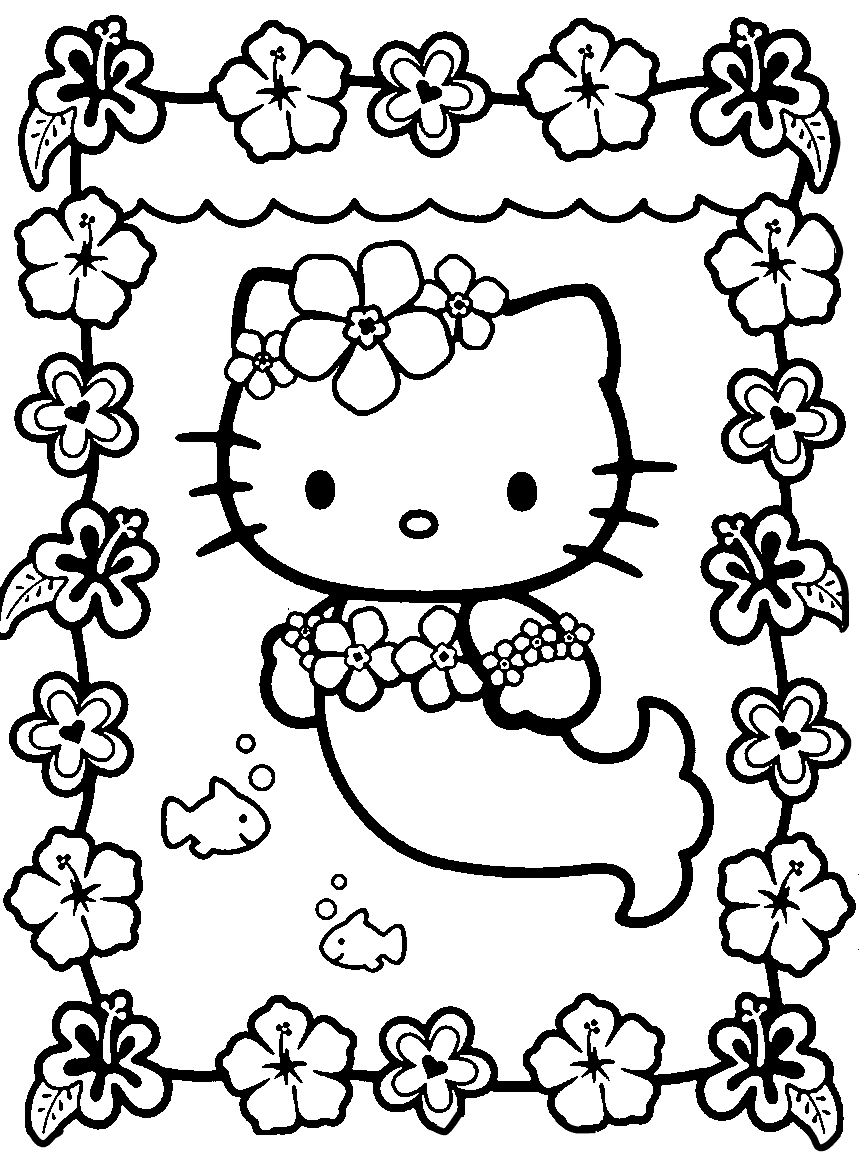 Free Coloring Pages Hello Kitty Coloring Pages Hello