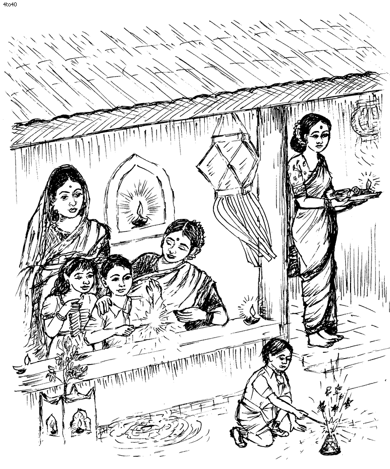 Diwali Coloring Pages: Diwali Kids Coloring Pages