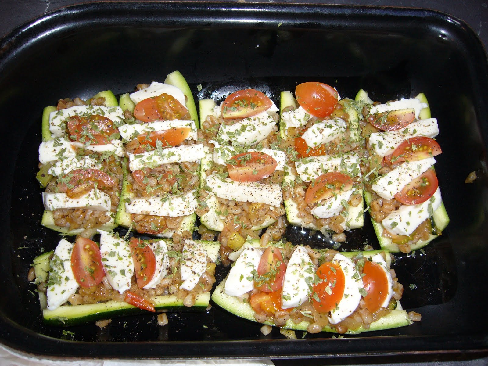 Zuckerschnute/Leckermäulchen: Gefüllte Dinkel- Zucchini