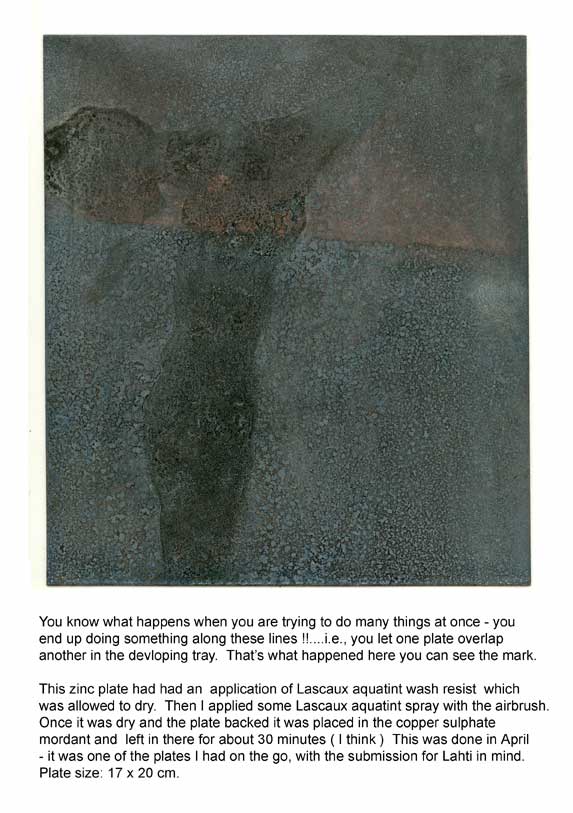 Printmaking Art + Aine Scannell's Blog Lascaux Wash Resist on Zinc