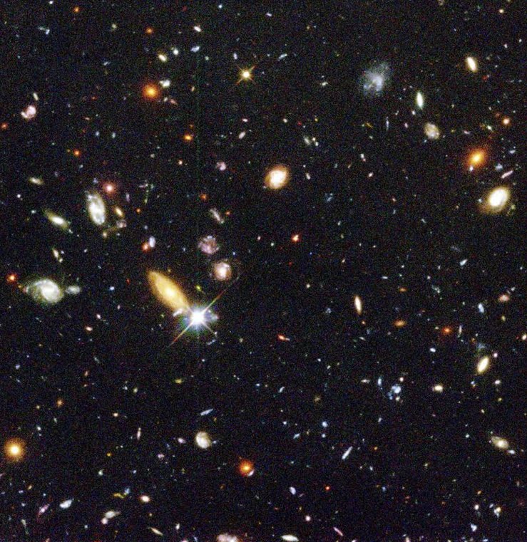 125 billion galaxies in the universe, each one containing an average of two hundred billion stars.