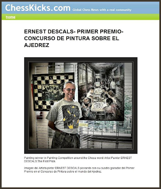 CHESS-AJEDREZ-ESCACS-ERNEST DESCALS-PREMIOS PINTURA