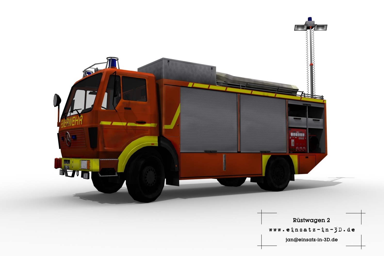 Feuerwehr W rzburg Abschnitt Mitte R stwagen RW 2 Auf Einsatzfahrt 