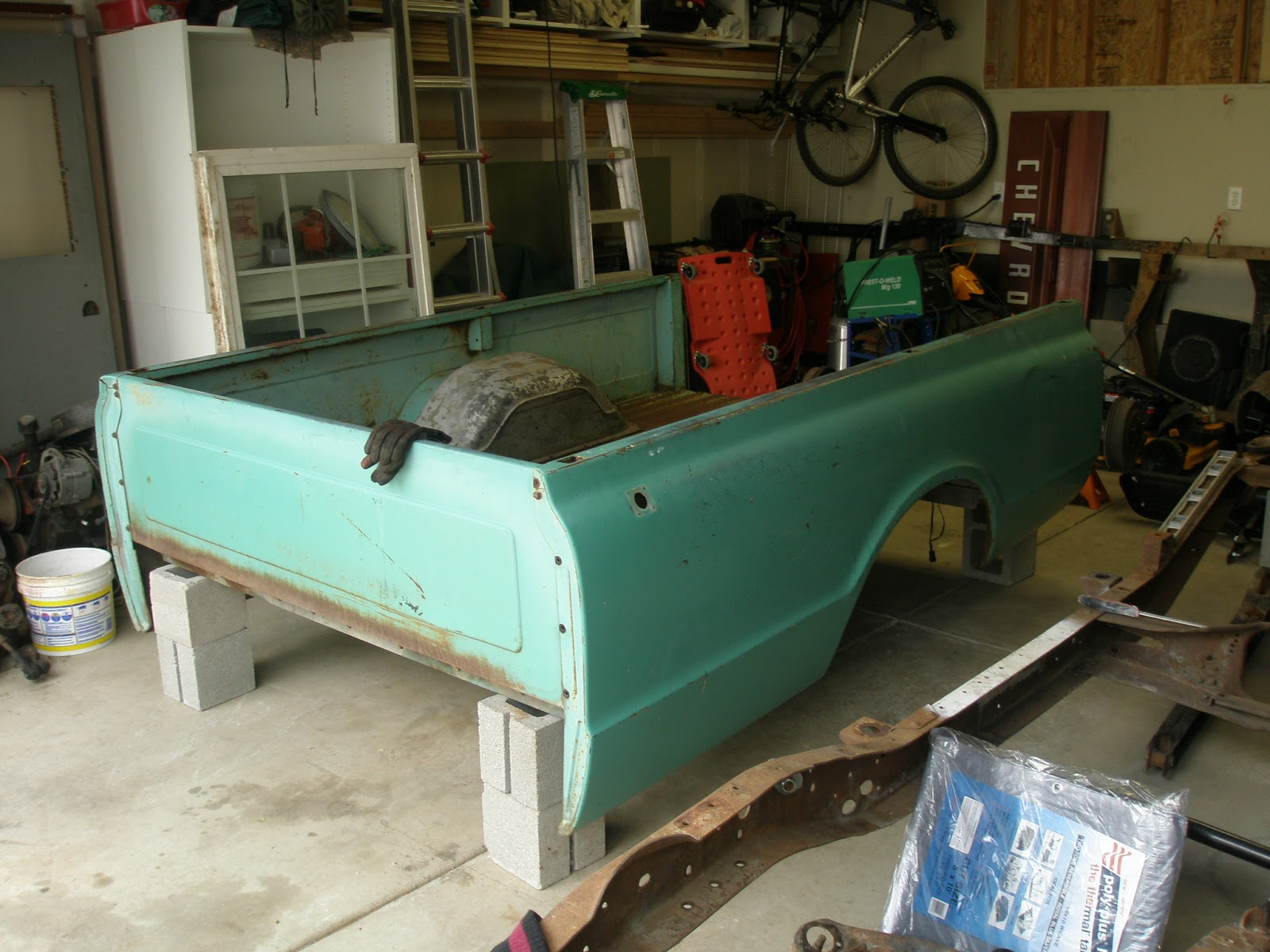 1967 Chevy C10 Long Bed to Short Bed Conversion Cutting the bed soon