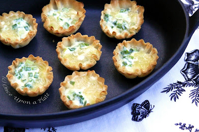 Once Upon a Plate The Recipes: Brie & Scallion Tartlets