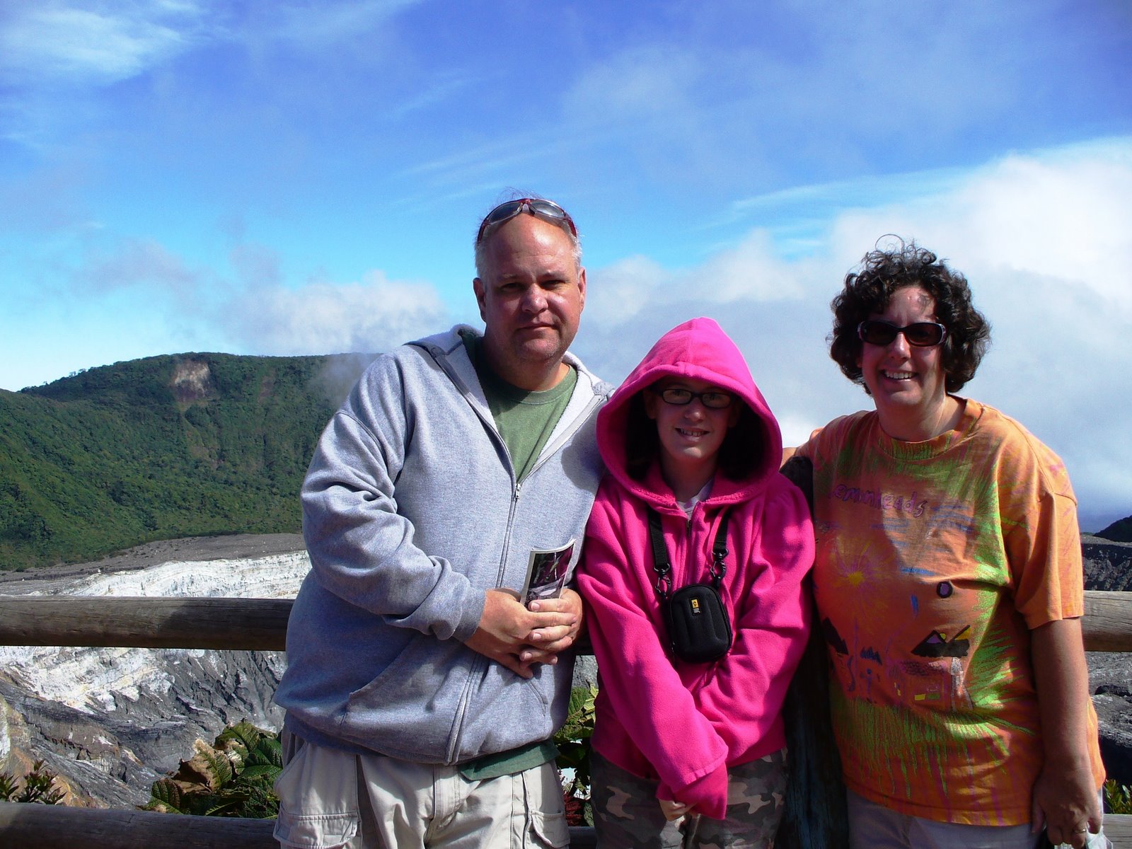Jones Family visiting Poas Volcano