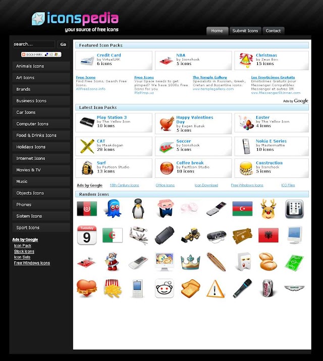 Le site du jour : Iconspedia, annuaire d'icônes gratuites