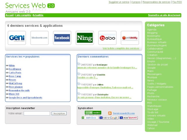 Le site du jour : Services Web 2.0