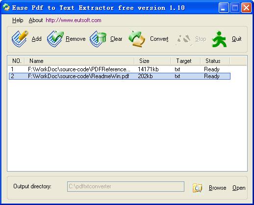 Ease Pdf to Text Extractor : extraire le texte des PDF