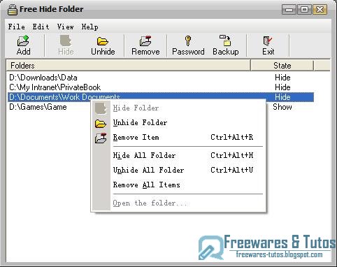 Free Hide Folder : rendre invisible les dossiers de votre choix