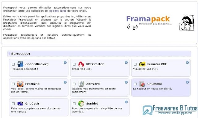 Framapack : L'installeur de logiciels libres