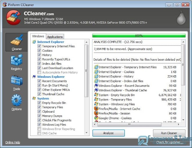 CCleaner 3.0 : la nouvelle version du célèbre logiciel de nettoyage et d'optimisation