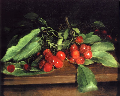 Still Life painting with cherries by Charles Ethan Porter