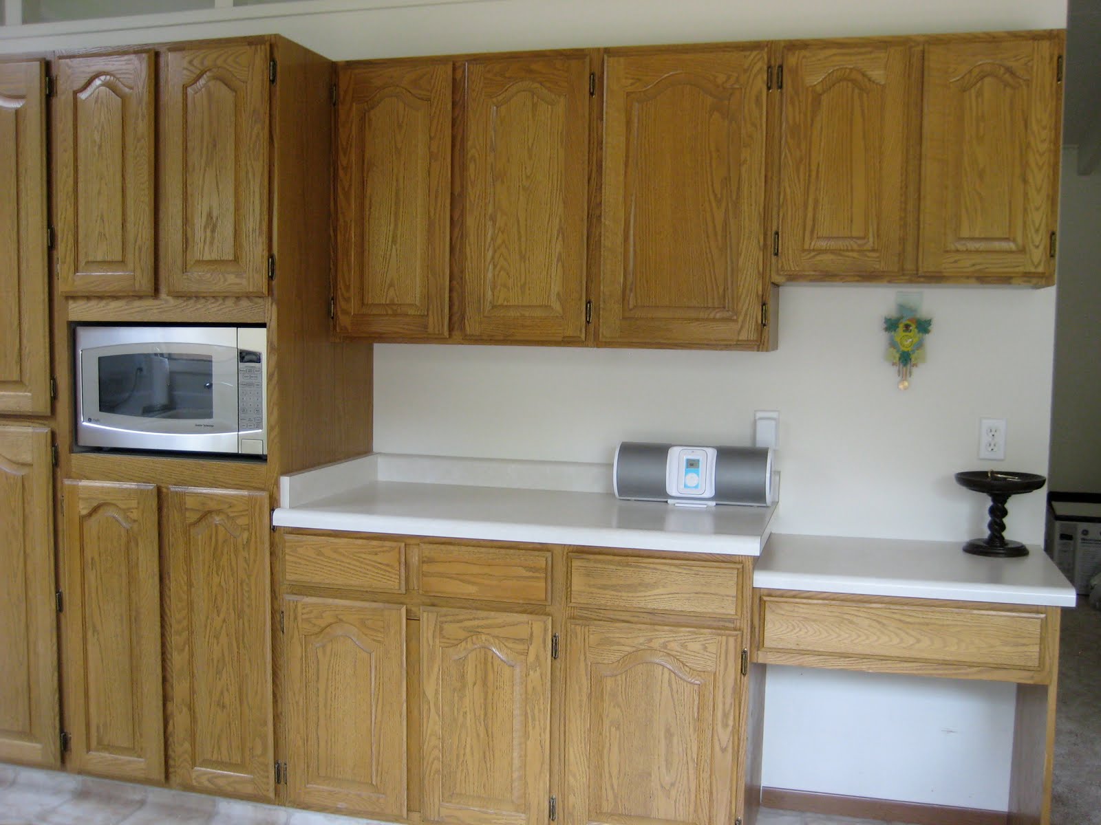 Painted Oak Kitchen Cabinets Before And After We Painted The Cupboards