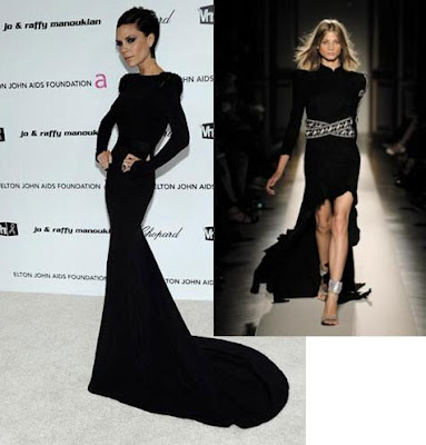 victoria beckham vestido con hombreras